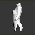 Elegant White High Neck Long Sleeve Fitted Waist Minimalist Dress Design