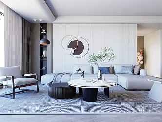 modern living room 3d model