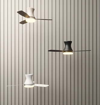 Modern ceiling fan lamp fan chandelier 3d model