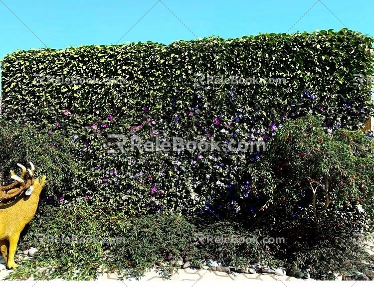 Plant Wall Flowers Green Wall Green Wall Decorations Climbing Wall Grass 3d model