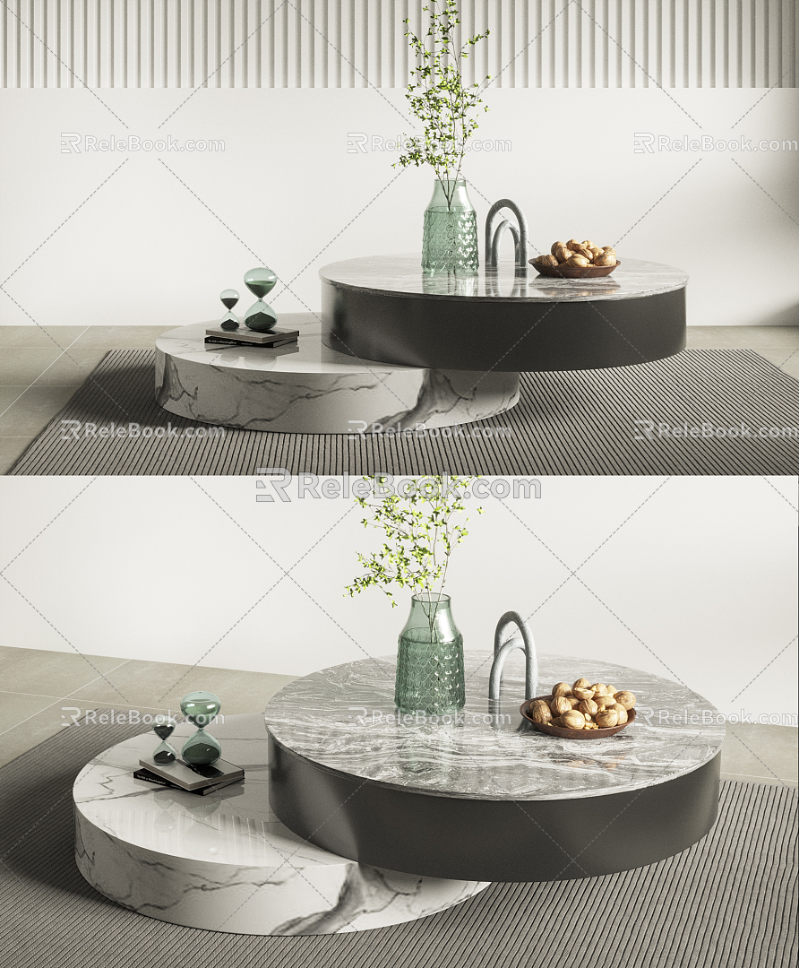 Modern coffee table coffee table combination 3d model