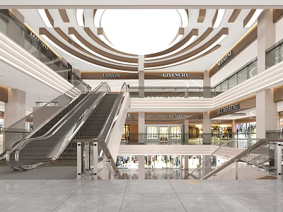 Modern Mall Hall Exhibition Hall Mall Atrium 3d model