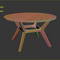 Modern Round Wooden Table Design With Sturdy Leg Structure For Home Living Area