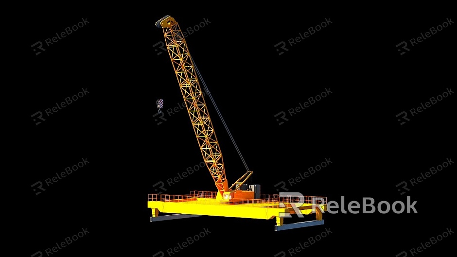 Full swing deck crane model