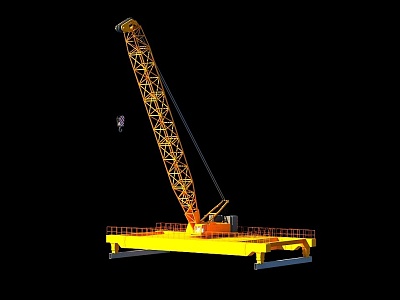 Full swing deck crane model