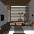 Hotel Guest Room With Twin Beds White Linens Orange Cushions Wooden Ceiling And Minimalist Decor