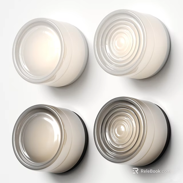 Modern Downlights and Spotlights with Sleek Design White Black Frames and Warm Light 3d model 