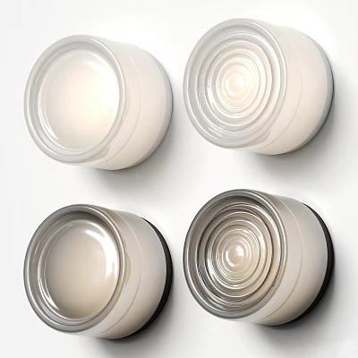 Modern Downlights and Spotlights with Sleek Design White Black Frames and Warm Light 3d model