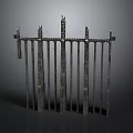 Classic Wrought Iron Fence With Vertical Bars And Ornate Top Designs