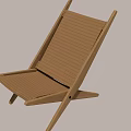 Comfortable Modern Leisure Chair With Wooden Frame And Woven Seat Backrest