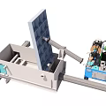High Precision Automated Industrial Equipment Featuring Mechanical Arm Control Panel And Conveyor Parts