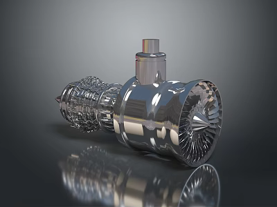 Modern Silver Metallic Lighting Fixture Combination With Blade Shaped Cylindrical Design And Reflective Surface 3d model