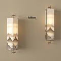 Pollform Modern Wall Lamp Featuring Translucent Shade And Mountain Pattern Design 3d model