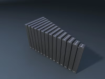 Metallic Heat Sink With Parallel Fins For Industrial Cooling Applications 3d model
