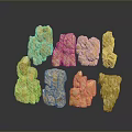 Rock Block Rock Block Rock Specimen Boulder Big Stone Block Rock Stratum Rock Stratum Rock Stratum Rock 3d model