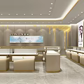 Luxury Jewelry Store Exterior Design With Golden Facade And Elegant Glass Display Cases