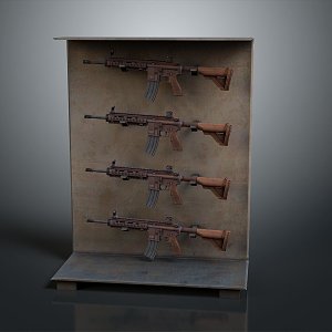 rifle semi-automatic rifle combat rifle battle rifle carbine war rifle attack rifle 3d model