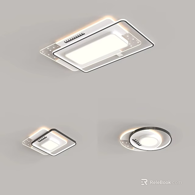 Modern Ceiling Lights With Diverse Shapes And Styles 3d model