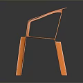 Orange Plastic Armchair Sleek Modern Design for Indoor Outdoor Spaces