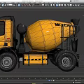 Yellow Concrete Mixer Truck Functional Design With Ladder Structure For Construction