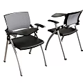 Modern Office Chair With Mesh Back Ergonomic Design Writing Table And Metal Frame Armrests