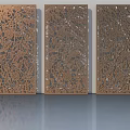 Modern Flush Doors Featuring Intricate Carved Patterns In Brown Wooden Finish
