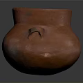 Handcrafted Terracotta Pottery Sculpture With Rounded Body And Textured Surface