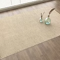 Modern Simple Carpet Fabric Square Living Room Plain Color 3d model