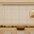 Indoor Yoga Meditation Space With Mats And Circular Decorative Wall Art