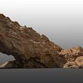 Natural Rock Formation With Rough Surface Texture And Brown Earthy Tones 3d model