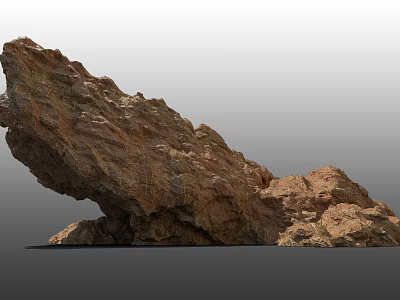 Natural Rock Formation With Rough Surface Texture And Brown Earthy Tones 3d model