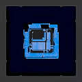 Modern Decorative Ornament Set With Transparent Structure And Blue Illuminated Base