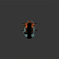 MINIMAL Teal Motorcycle With Orange Wheels And Modern Futuristic Design