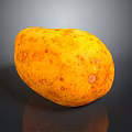 Ripe Orange Papaya with Red Spots on Surface Placed on Dark Background with Reflection