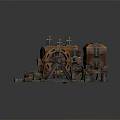modern cutting machine stonemason stone cutting machine machining 3d model