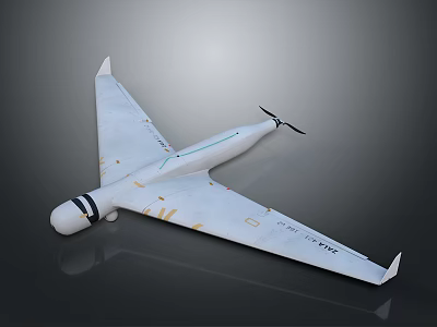 White Spacecraft Model With Long Wings And Aerodynamic Design For Space Exploration 3d model