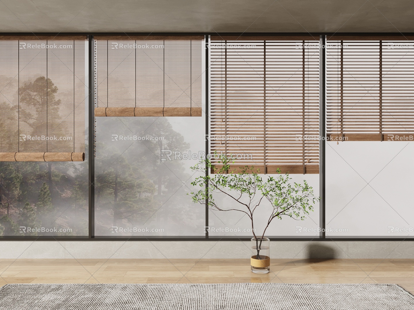 New Chinese Bamboo Shutter 3d model