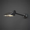 Modern Black Wall Lamp with Adjustable Arm and Warm Light Wall Mounted Design 3d model