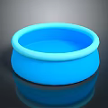 Blue Round Bowl Shaped Playground Equipment For Kids Outdoor Play
