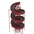 Industrial Spiral Conveyor System With Multi Layer Red Structure For Material Handling