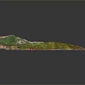 Stunning Coastal Scenery With Green Hills Blue Sea Roads And Buildings