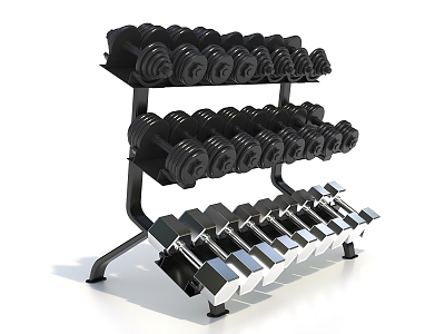 Modern dumbbell fitness equipment activity regular fashion net red clock classic conference exhibition tour mall atrium design Taobao 3d model