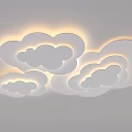 Cloud Shaped White Ceiling Light With Modern Design And Soft Lighting Effect For Interior 3d model