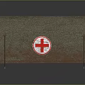 Portable Canvas First Aid Storage Bag With Red Cross Symbol for Home Emergency Use