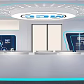 modern monitoring room command center monitoring center 3d model