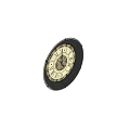 Vintage Wall Clock With Roman Numerals And Decorative Dark Wooden Frame