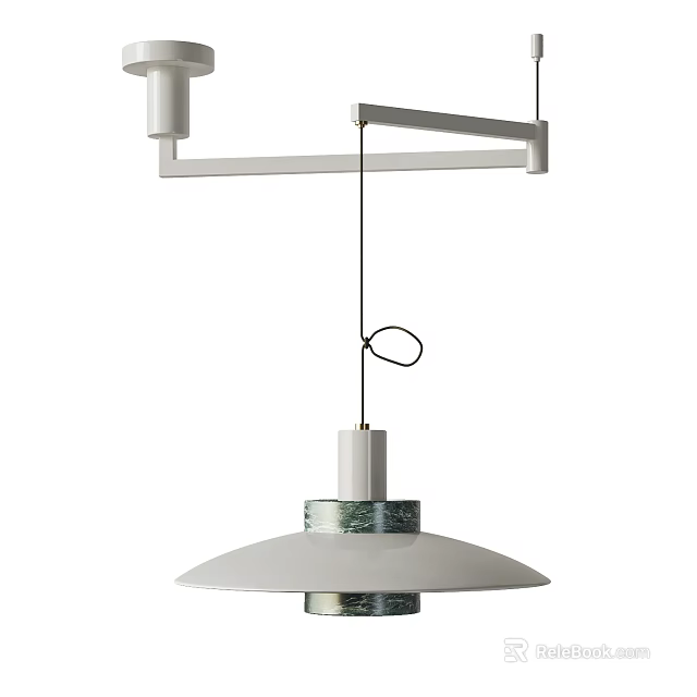 Contemporary Modern Ceiling Hanging Chandelier With Geometric Metal Frame And Glass Shade 3d model 