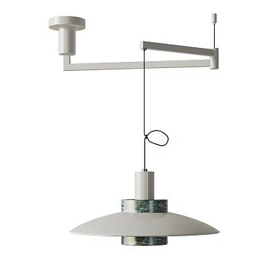 Contemporary Modern Ceiling Hanging Chandelier With Geometric Metal Frame And Glass Shade 3d model
