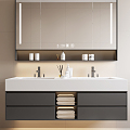 modern sink bathroom cabinet 3d model