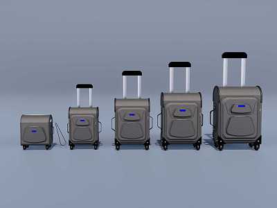 Suitcase boarding box luggage 3d model